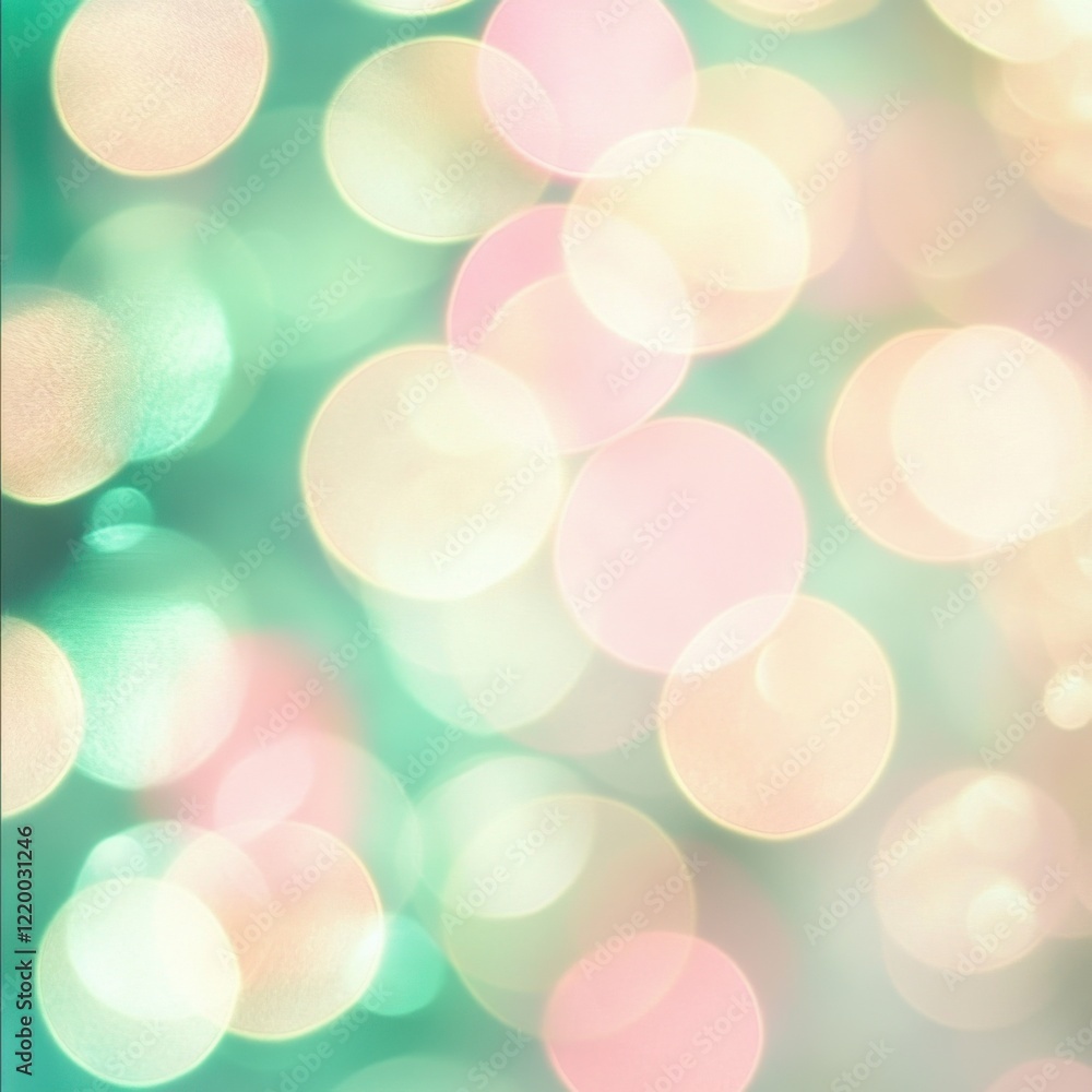 Poster soft pastel colored bokeh abstract lights background with shiny glimmering effect