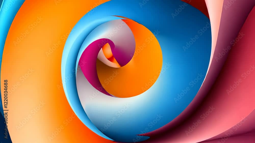 Poster swirls of color create a mesmerizing floral design that captivates the imagination and evokes a sens