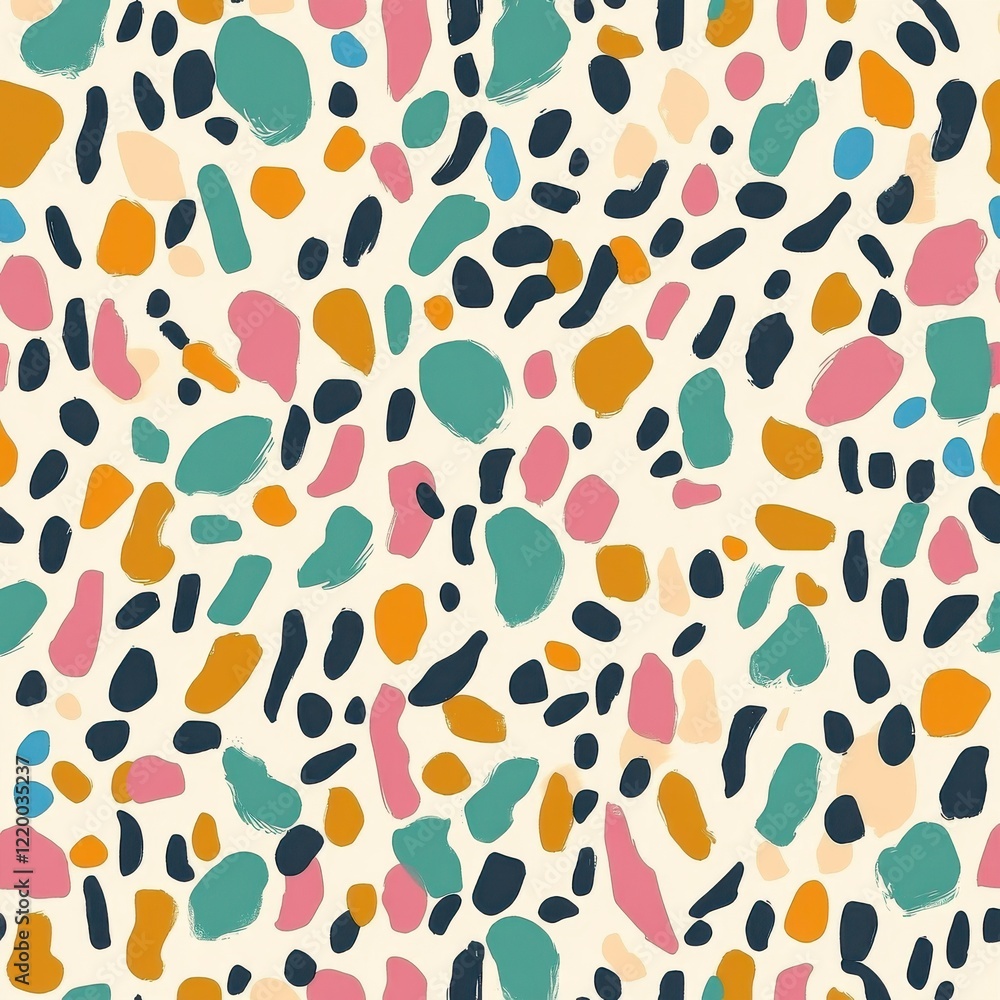 Poster vibrant abstract geometric pattern with colorful mosaic tiles seamless background