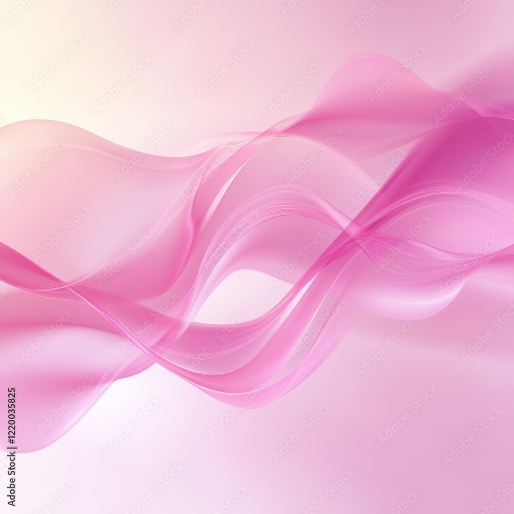Poster soft pink abstract waves creating a calming flowing background