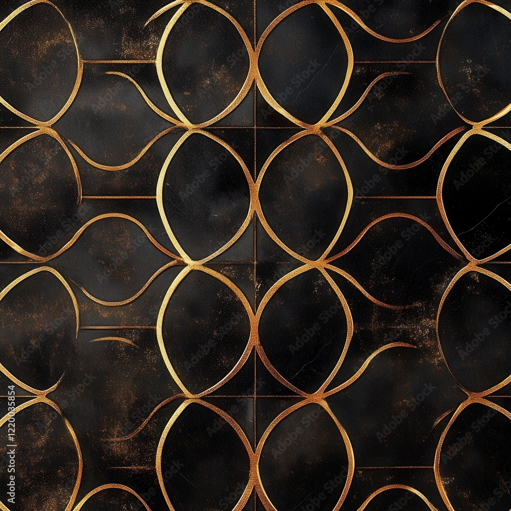 Poster elegant geometric abstract golden hexagon pattern background for modern branding and design purposes
