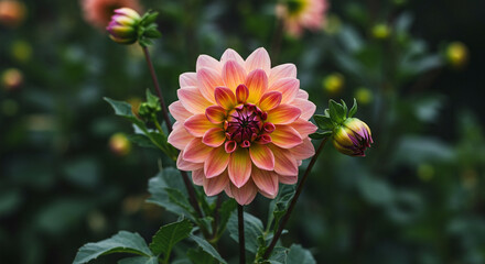 Dahlia in Late Summer Garden - 4K Nature Aesthetics