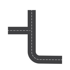 Asphalt roads. Highway with markings. Direction, transportation. Abstract concept graphic element. Way location infographic template
