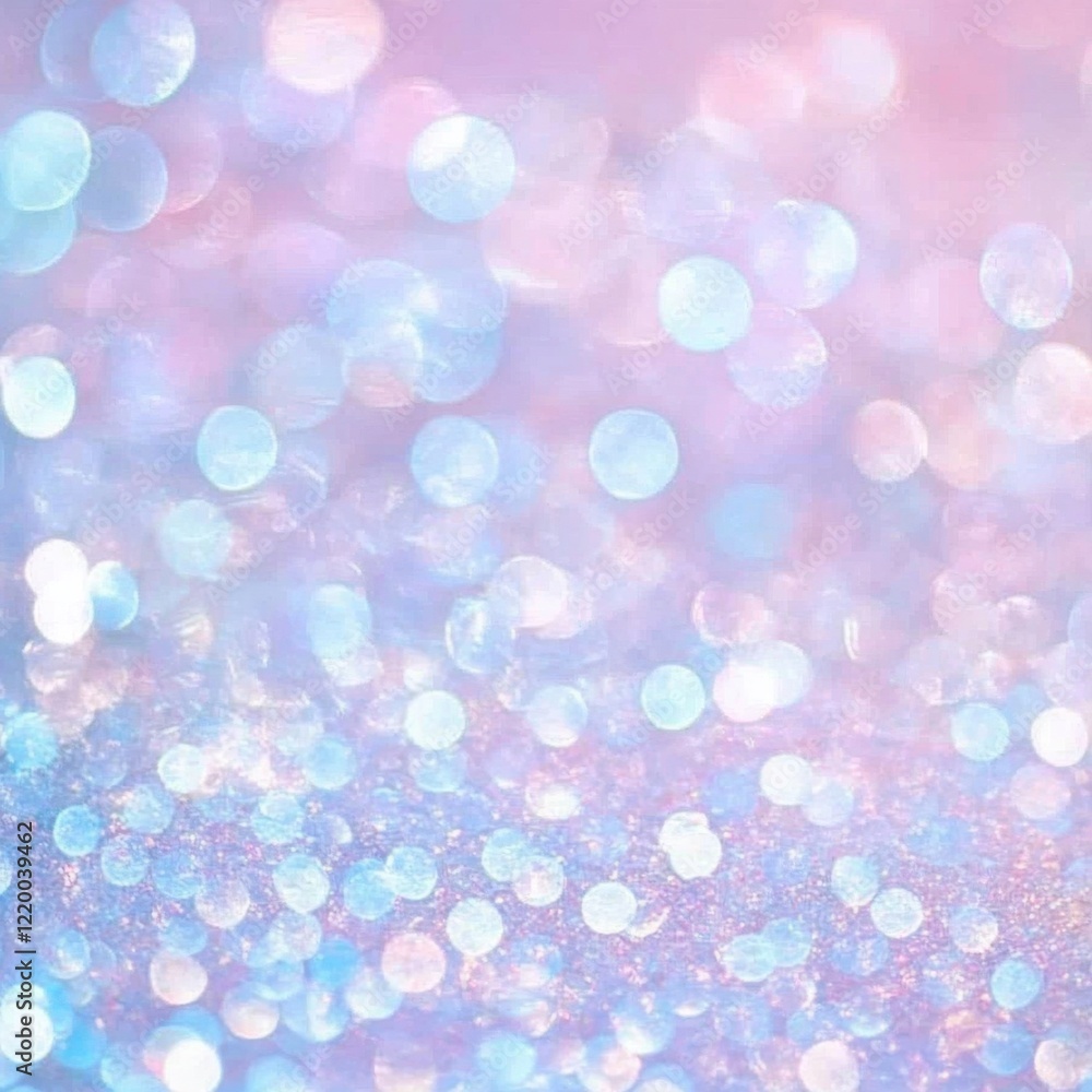 Aufkleber mesmerizing pastel bokeh lights backdrop with iridescent glitter gradient and sparkling effects