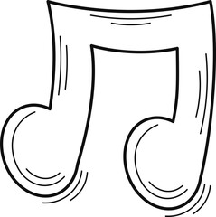 Podcast Doodle Symbol. Flat Vector Illustration on White Background