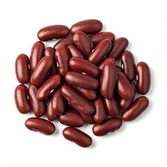 red kidney beans isolated on white background
