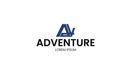 logo adventure with letter adv