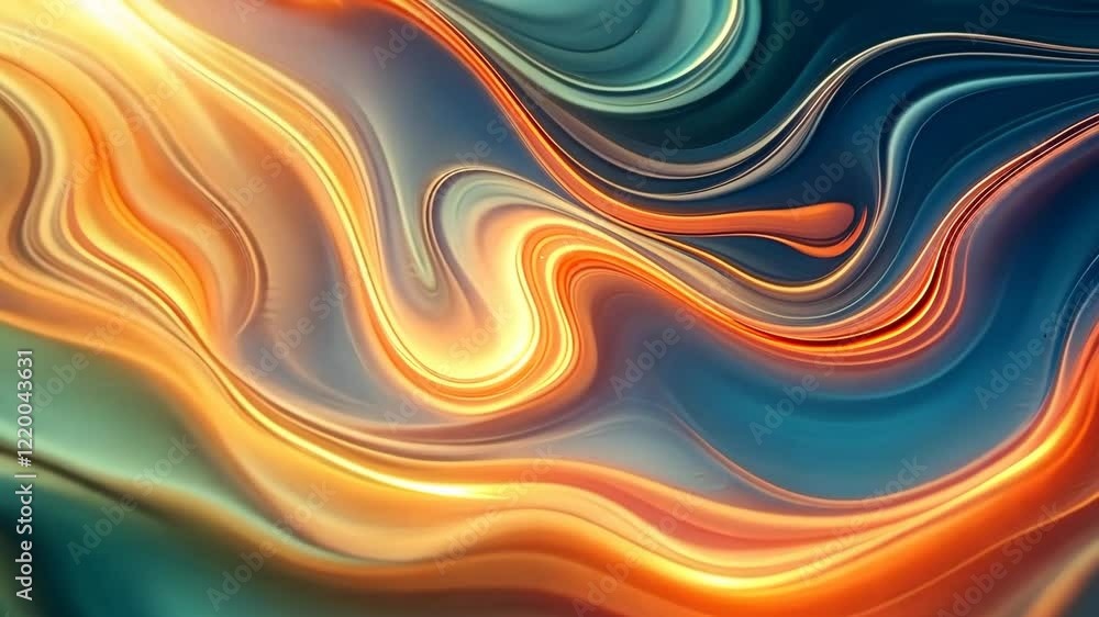 Aufkleber mesmerizing abstract liquid light patterns in motion