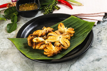 Delicous Grilled octopus with sauce