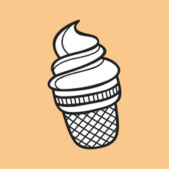 ice cream cone design vector 