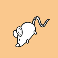 hand drawn vector illustration of an mouse