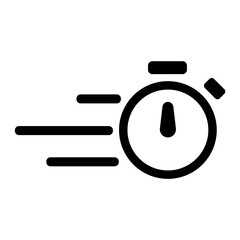 stopwacth icon black with outline style