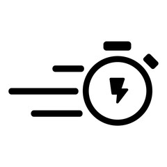 stopwacth icon black with outline style