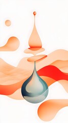 abstract droplets of water