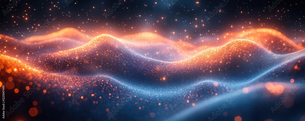 Poster abstract digital background for technology neural networks ai data transfer sound graphics education