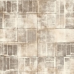 Obraz premium Vintage Newspaper Pages Collage Background with Grunge Textures and Editorial Layout