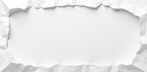 Obraz premium Distressed white tissue paper with deep folds and creases, worn material, layered depth, deep folds