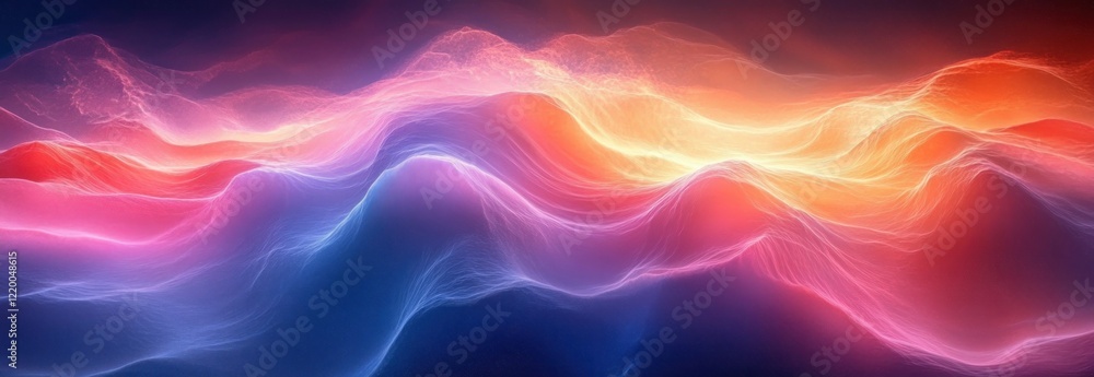 Poster vibrant gradient poster design with blue pink transitions and light grainy background for dynamic he