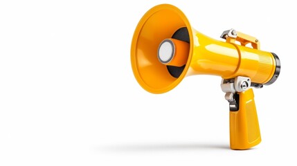 Film Directors Megaphone on white background. Generative AI