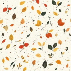 Vibrant Autumnal Leaves Backdrop with Organic Seasonal Pattern and Textures