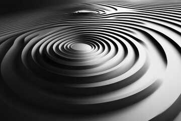 Obraz premium Vector design of concentric rings creating a rippling effect., Generative AI