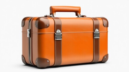 Vintage  suitcase on white background. Generative AI
