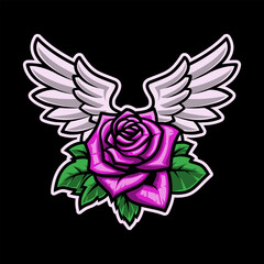 Sweet Rose Angel Mascot Vector Illustration is perfect for your brand business