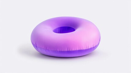 Inflatable neck pillow on white background. Generative AI