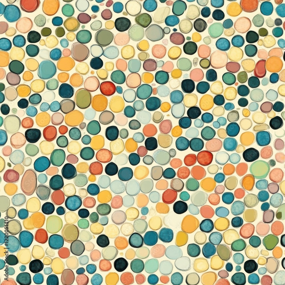 Aufkleber colorful abstract geometric mosaic pattern of vibrant dots and shapes for digital or analog backdrop