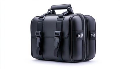 Black Cooler Bag on white background. Generative AI
