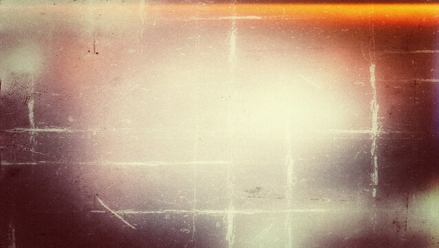 Noise scratch. Old film. Gray red orange color vintage dust grain texture analog tv defect stained grungy texture retro grunge abstract background.