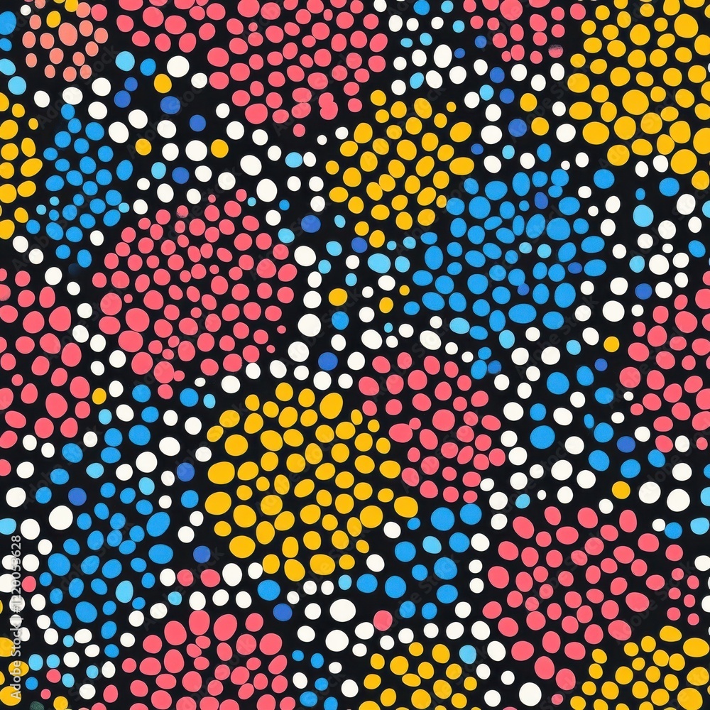 Poster vibrant dot pattern abstract background with colorful geometric design