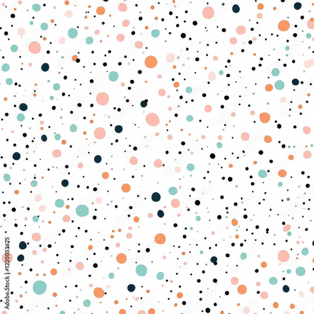 Poster vibrant abstract dotted backdrop with playful geometric pattern design