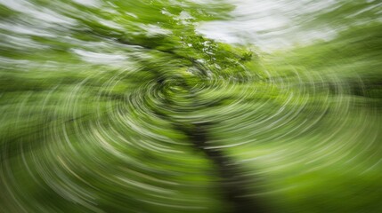 Leaves Caught in Wind with Soft Light Effect