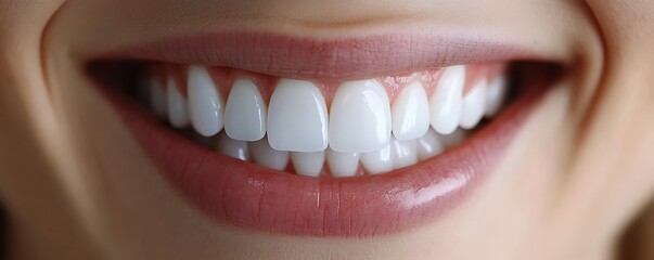 Obraz premium Smile showcase bright white teeth dental clinic portrait close-up