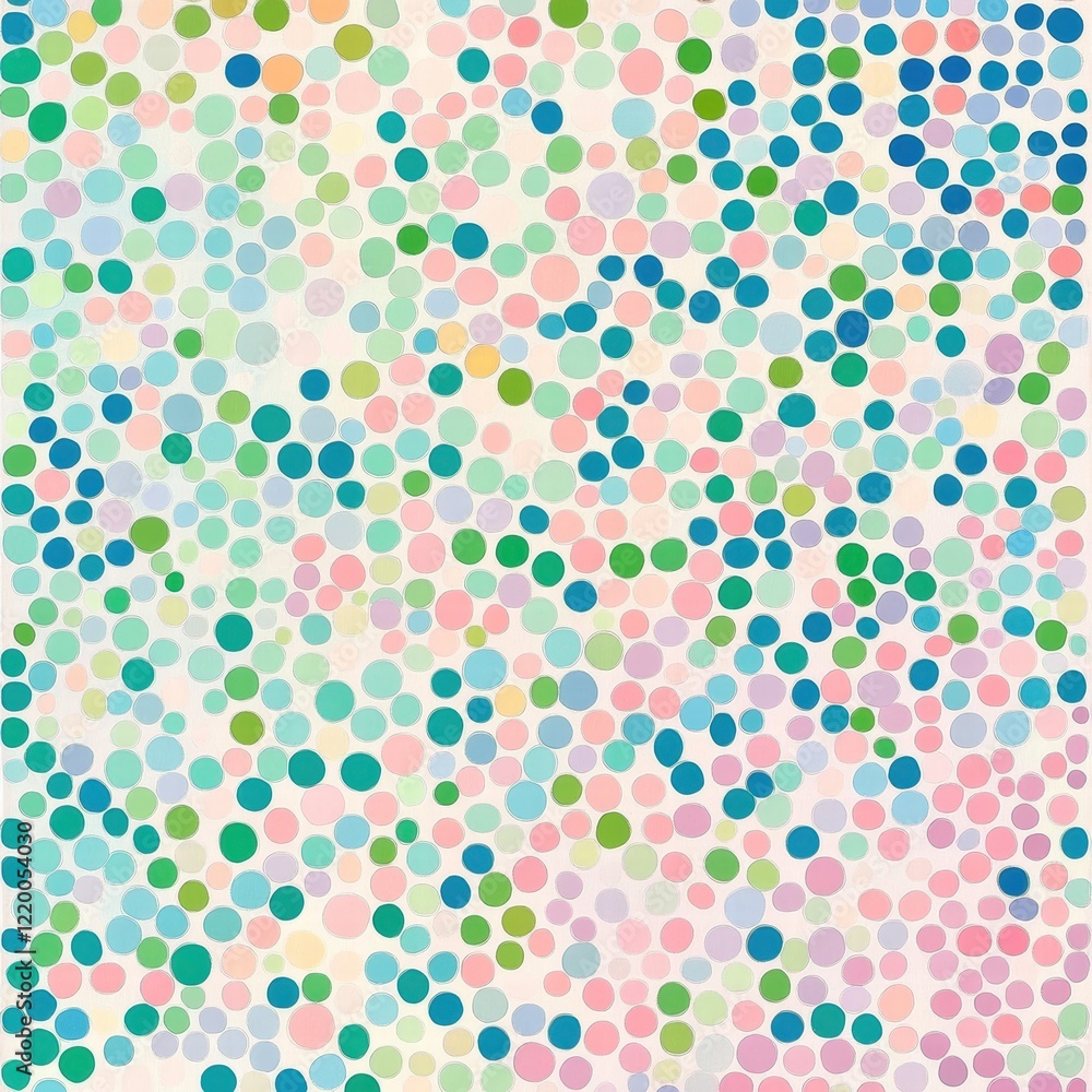 Poster colorful abstract dot and circle pattern background with vibrant digital