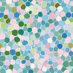 Vibrant Pastel Geometric Abstract Mosaic Seamless Pattern Tile Backdrop