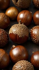 Obraz premium vibrant acorn with smooth appearance