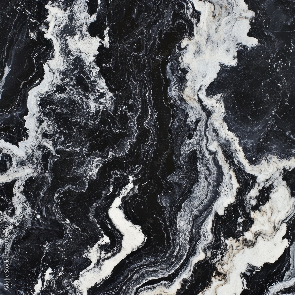 Poster mesmerizing monochrome marble texture with captivating swirling patterns and dynamic contrast