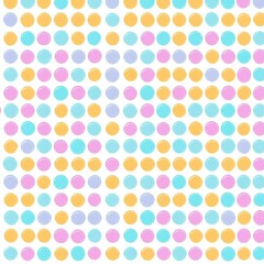 Vibrant Dotted Background with Playful Pastel Circles and Polka Dot Patterns