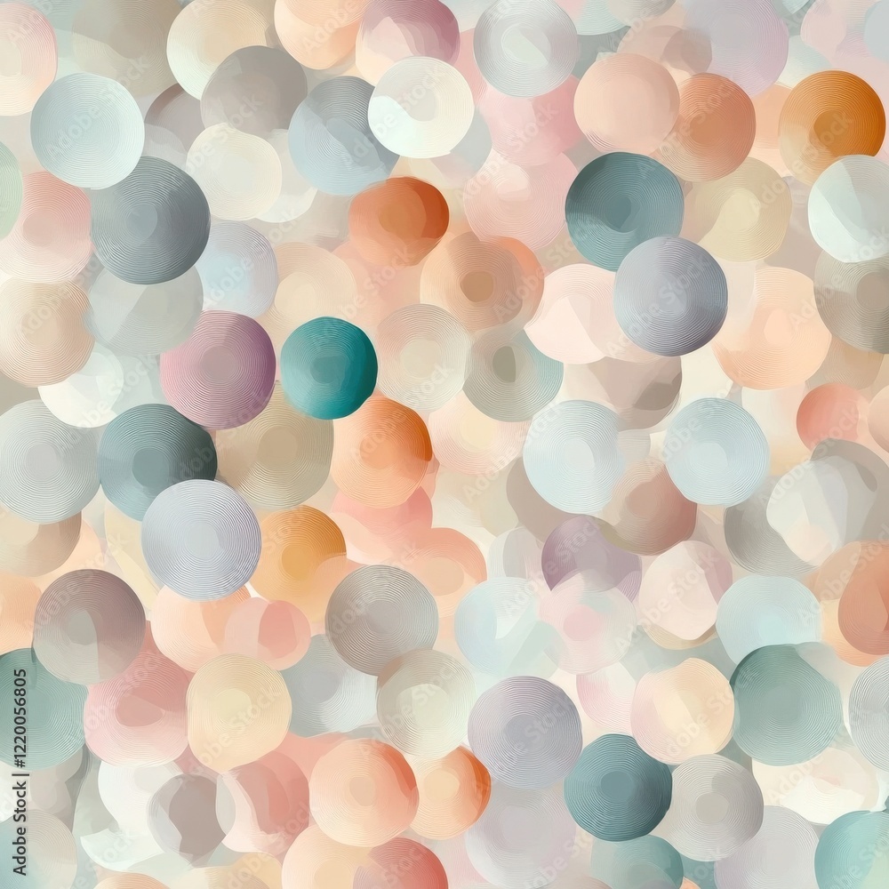 Poster soft pastel abstract texture with fluid bubble and dot patterns