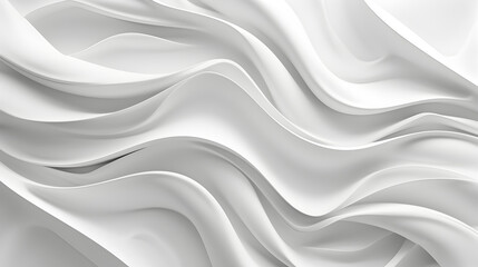 Obraz premium Abstract white waves create a smooth, flowing texture, evoking a sense of calm and elegance.