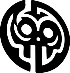 vector illustration silhouette modern logo icon design abstract technology symbol for gamer company.eps