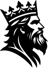 vector illustration design image icon logo symbol king with crown classic vintage european