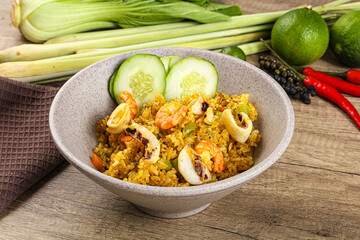 Asian Fried rice with seafood
