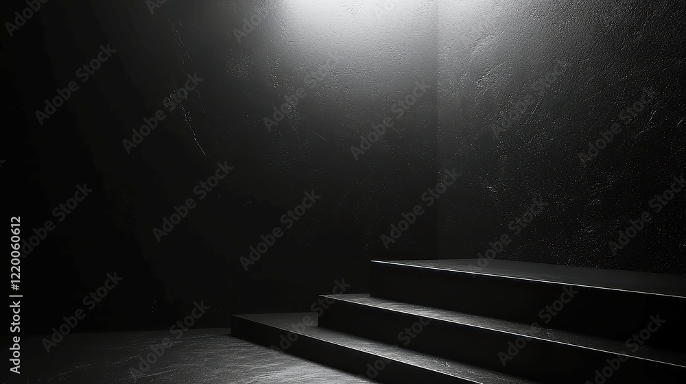 Poster elegant black gradient backdrop, ideal for showcasing products or text, providing a sleek and versat