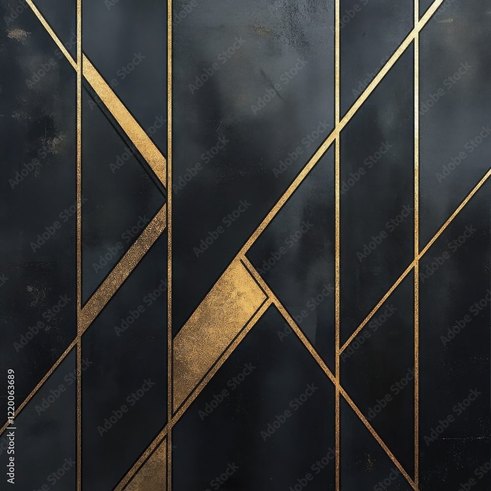 Poster elegant golden geometric abstract patterns in dark and light minimalist design