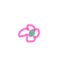 Pink flower watercolor 