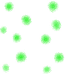 Green polka dots