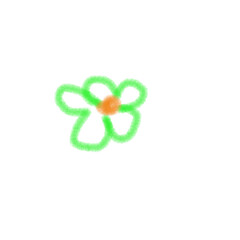 Green flower watercolor 